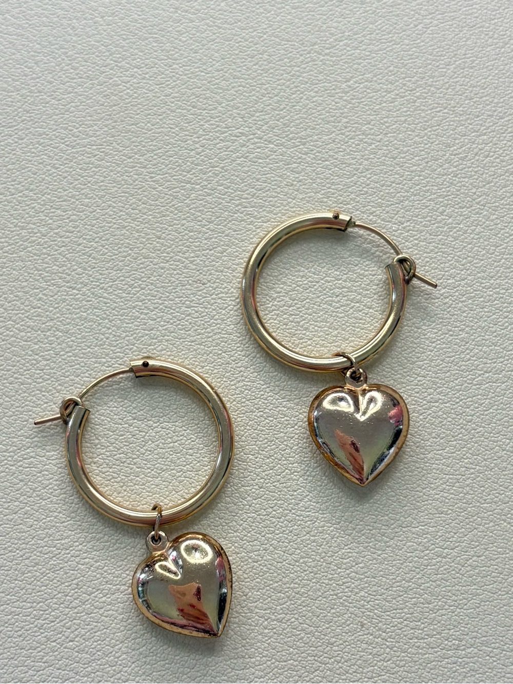 HRH Collection bubble heart hoop earrings